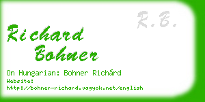 richard bohner business card